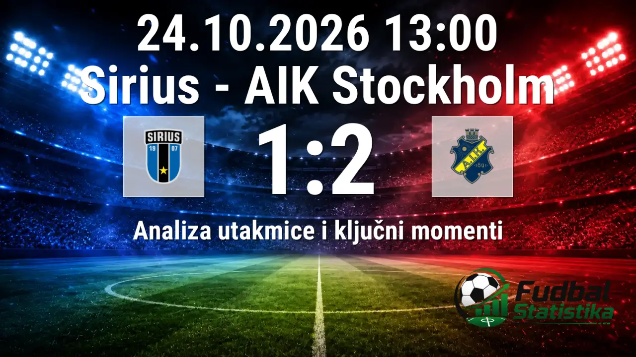 Sirius - AIK Stockholm 1:2 analiza utakmice
