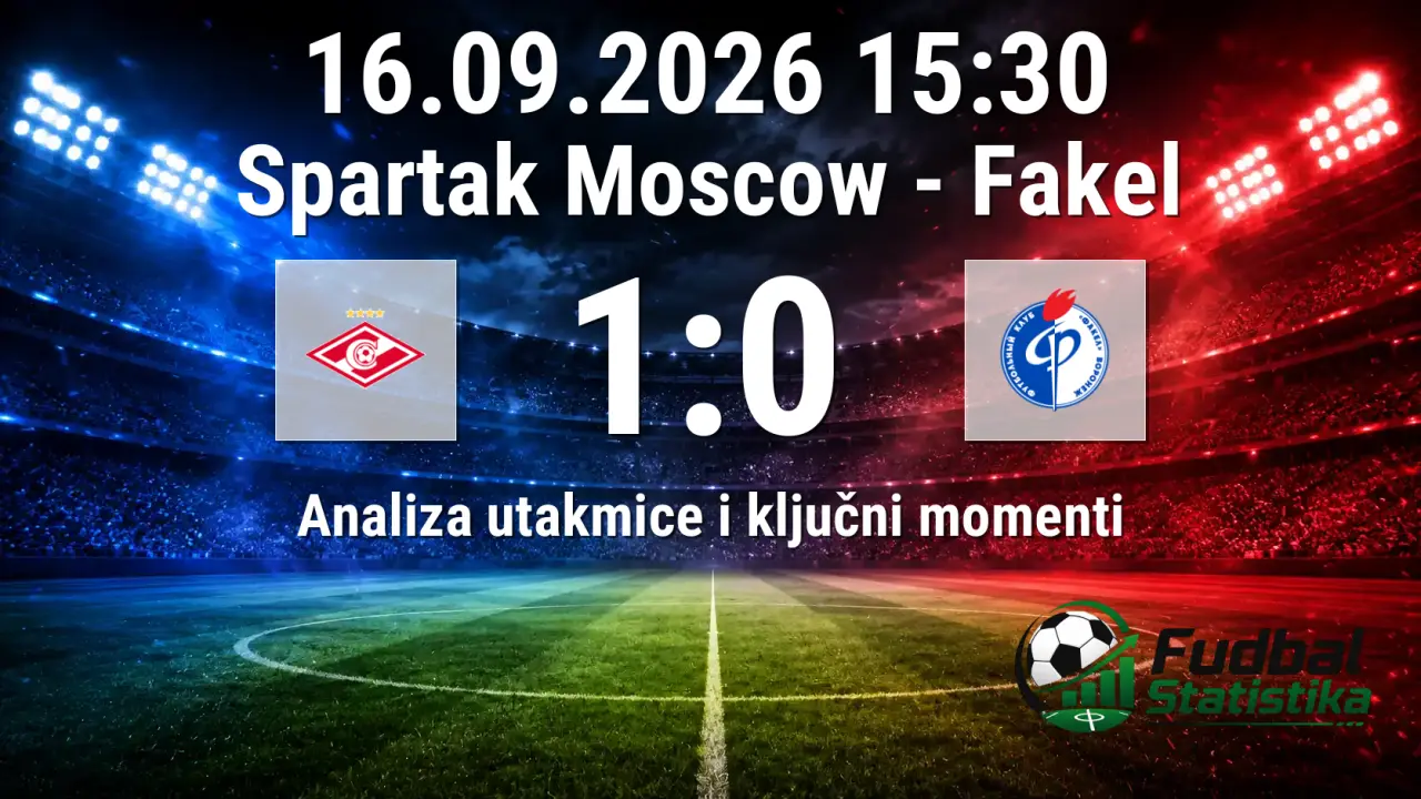Spartak Moscow - Fakel 1:0, Premijer liga Rusije, 9. kolo