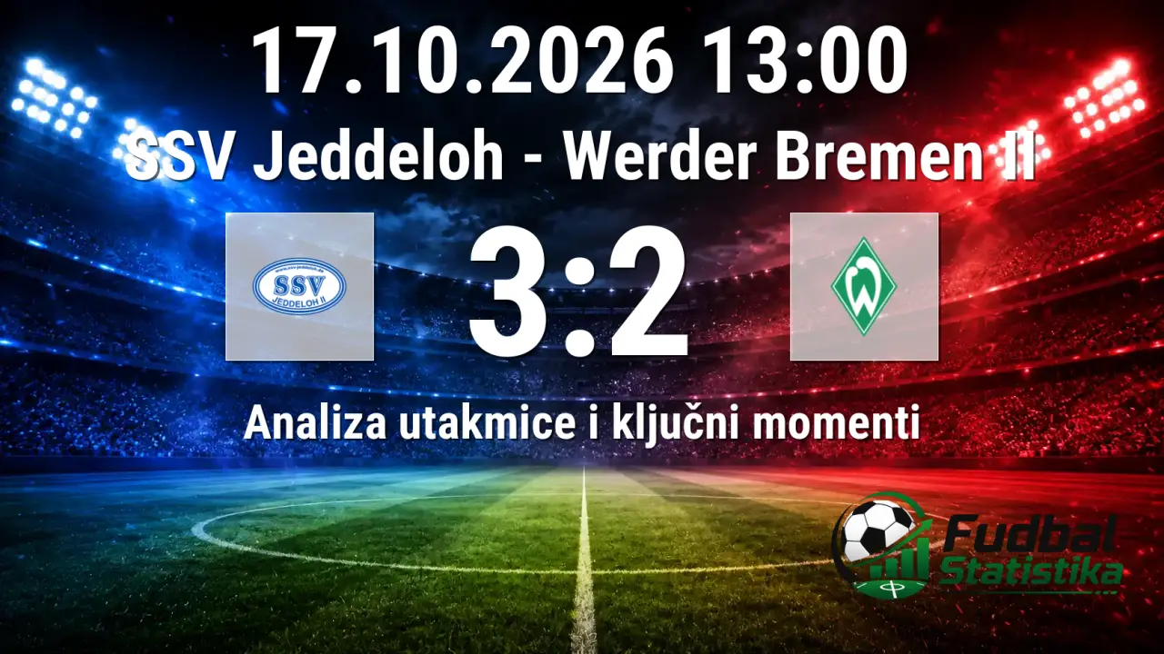 SSV Jeddeloh - Werder Bremen II 3:2, Regionalliga Nord analiza