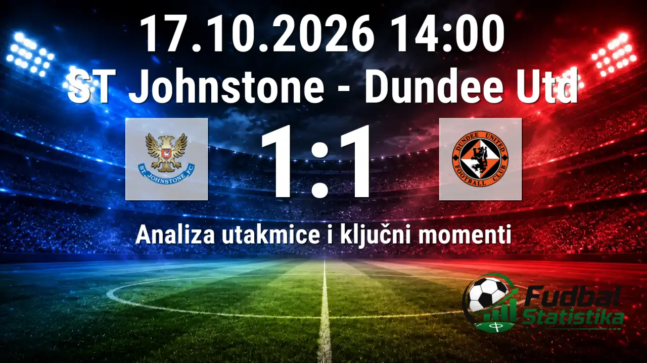 ST Johnstone - Dundee Utd 1:1, Premiership Škotska