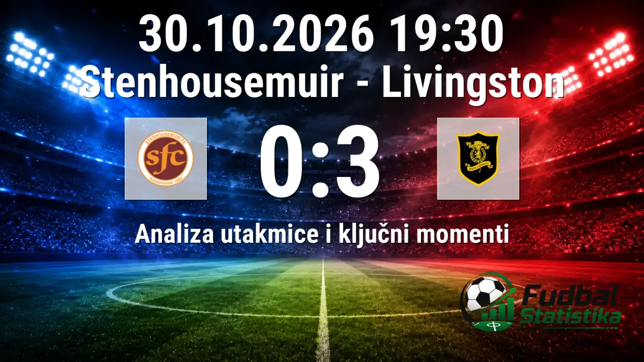 Stenhousemuir - Livingston 0:3 u Škotskoj Championship ligi