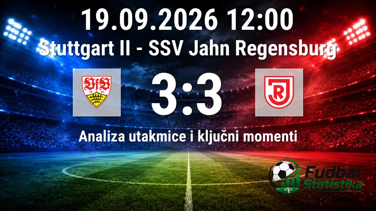 Stuttgart II i SSV Jahn Regensburg odigrali 3:3 u 3. Ligi