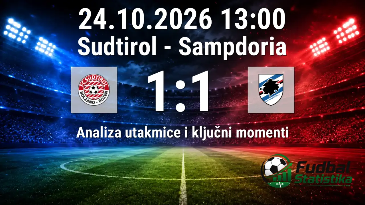 Sudtirol - Sampdoria 1:1 u Serie B