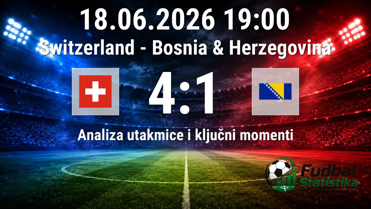 Švajcarska - Bosna i Hercegovina 4:1, SP 2026