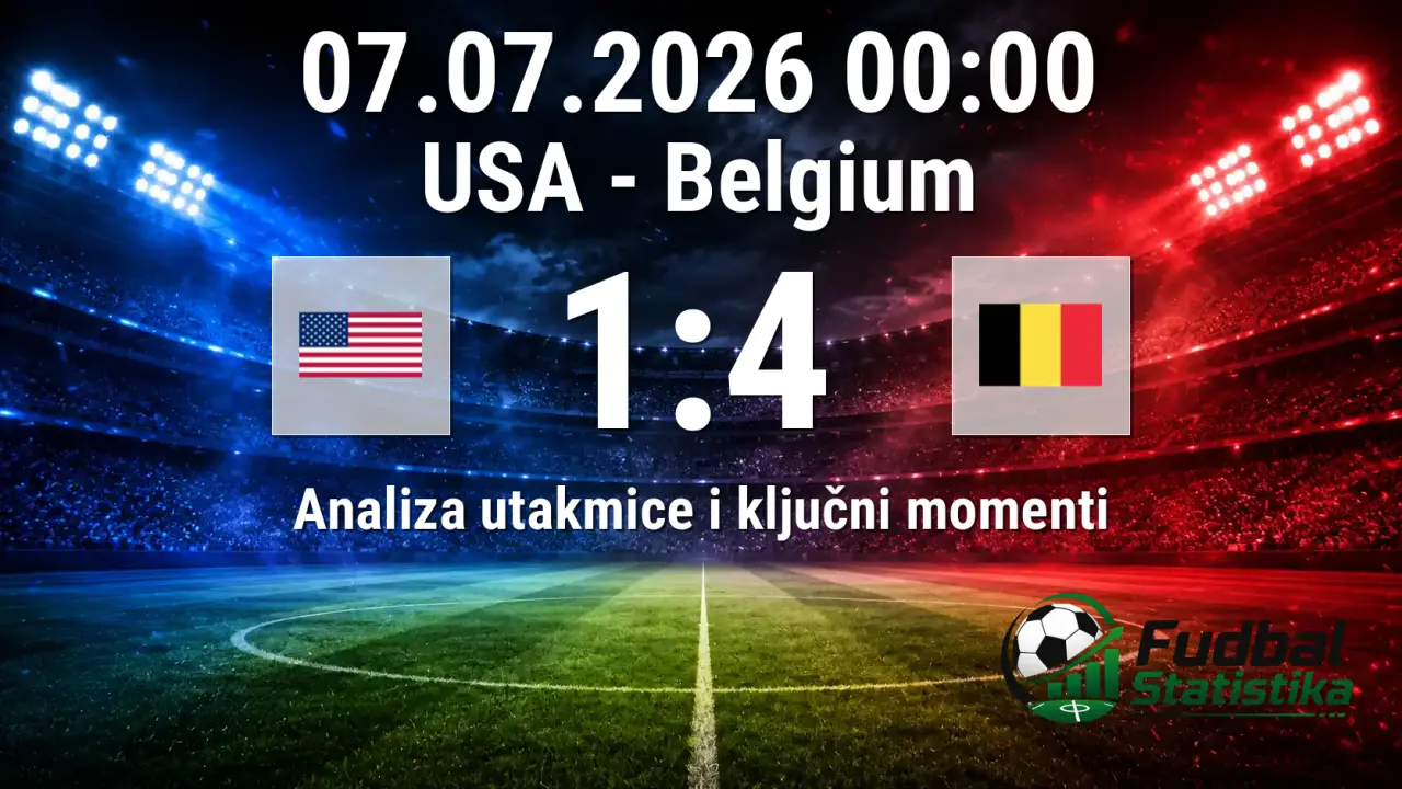 SAD - Belgija 1:4, osmina finala SP 2026