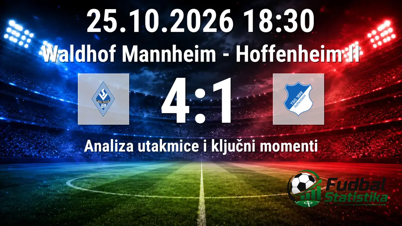 Waldhof Mannheim - Hoffenheim II 4:1, 3. Liga, 11. kolo